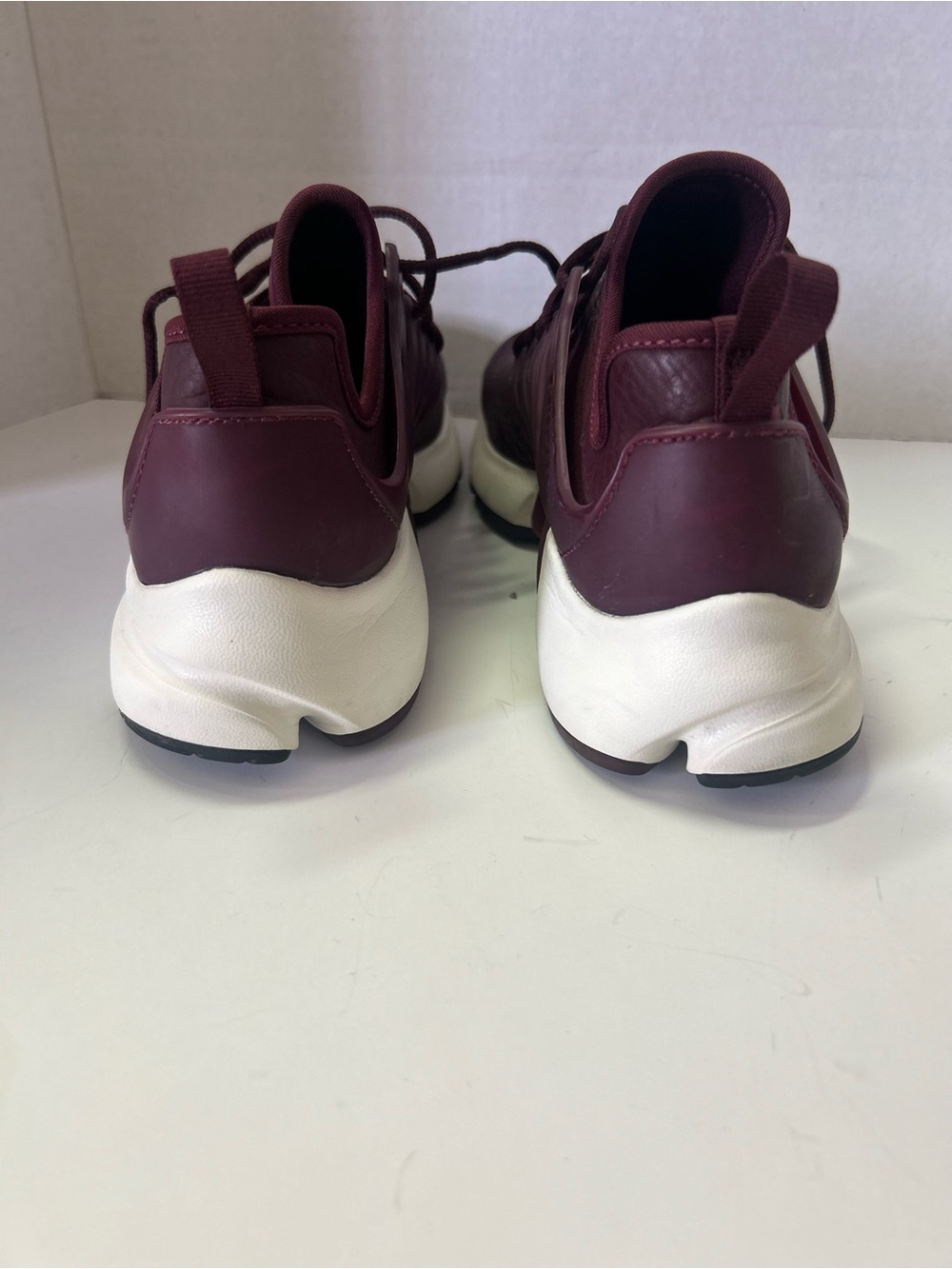Nike Air Presto Premium Burgundy Leather Size 7 - Picture 3 of 6